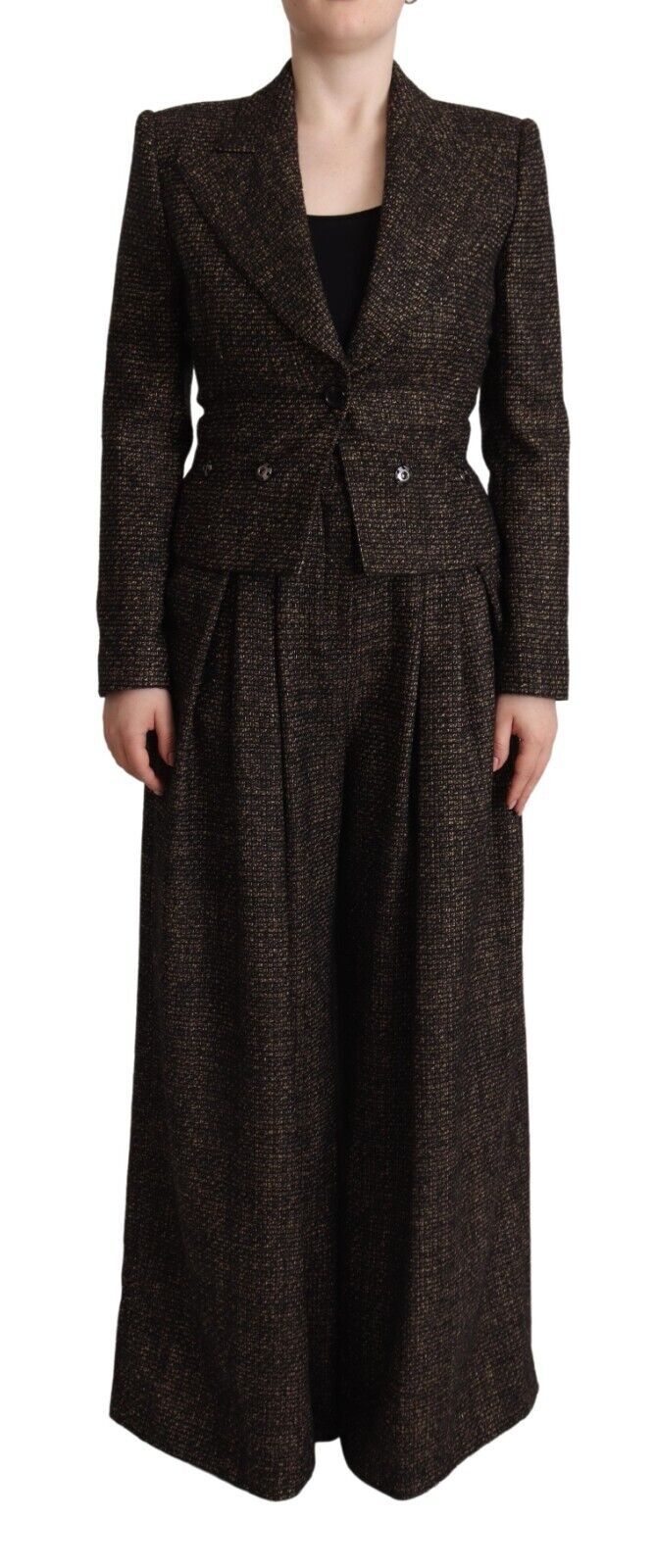 Dolce & Gabbana 43% Wool 40% Alpaca 17% Nylon pant suit in brown