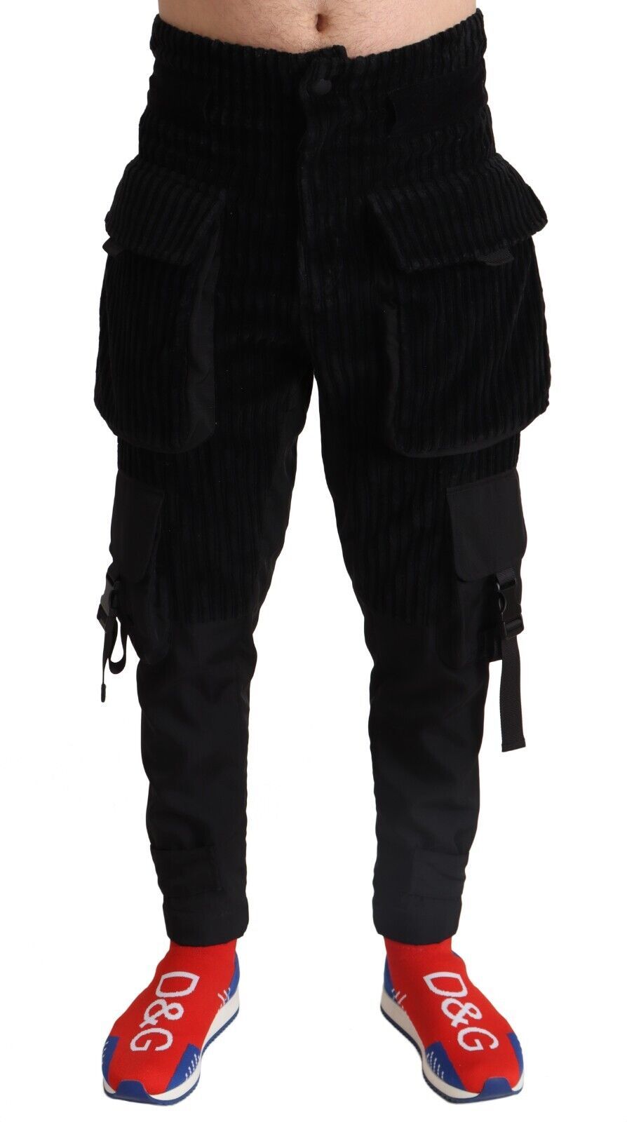 Dolce & Gabbana 69% Cotton cargo pants in black