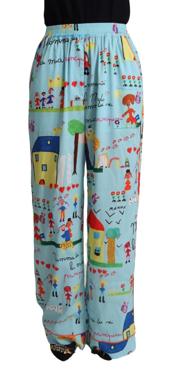 Dolce & Gabbana 97% Polyester 3% Elastane trousers in blue
