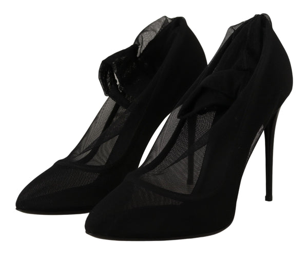 Dolce & Gabbana 14% Elastane heel pump in black