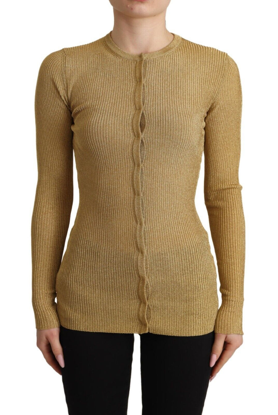 Dolce & Gabbana 70% Viscose 30% Polyester cardigan in gold