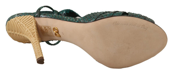 Dolce & Gabbana 100% Exotic leather python heels in green
