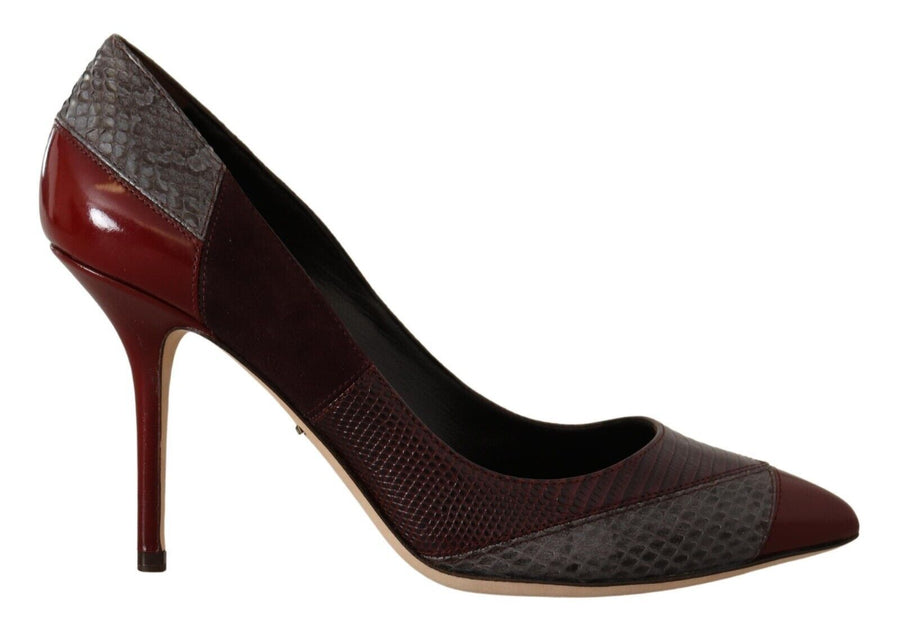Dolce & Gabbana 100% Leather exotic skins heel in multicolor