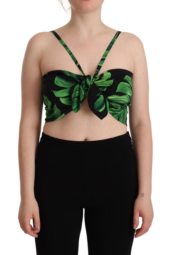 Dolce & Gabbana 89% Silk 11% Elastane halter top in black