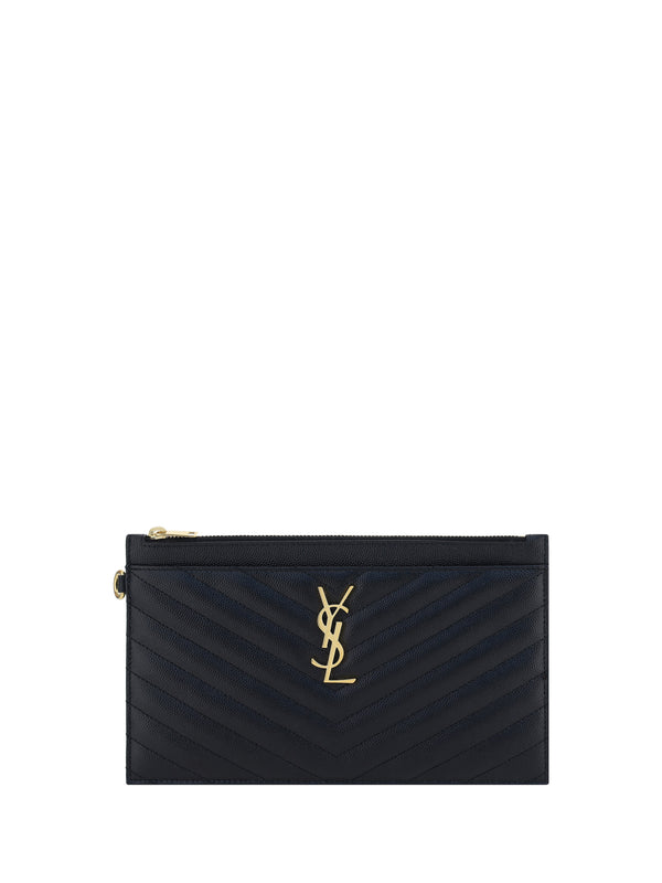 Saint Laurent 100% Calf Leather (Bos Taurus) clutch in black