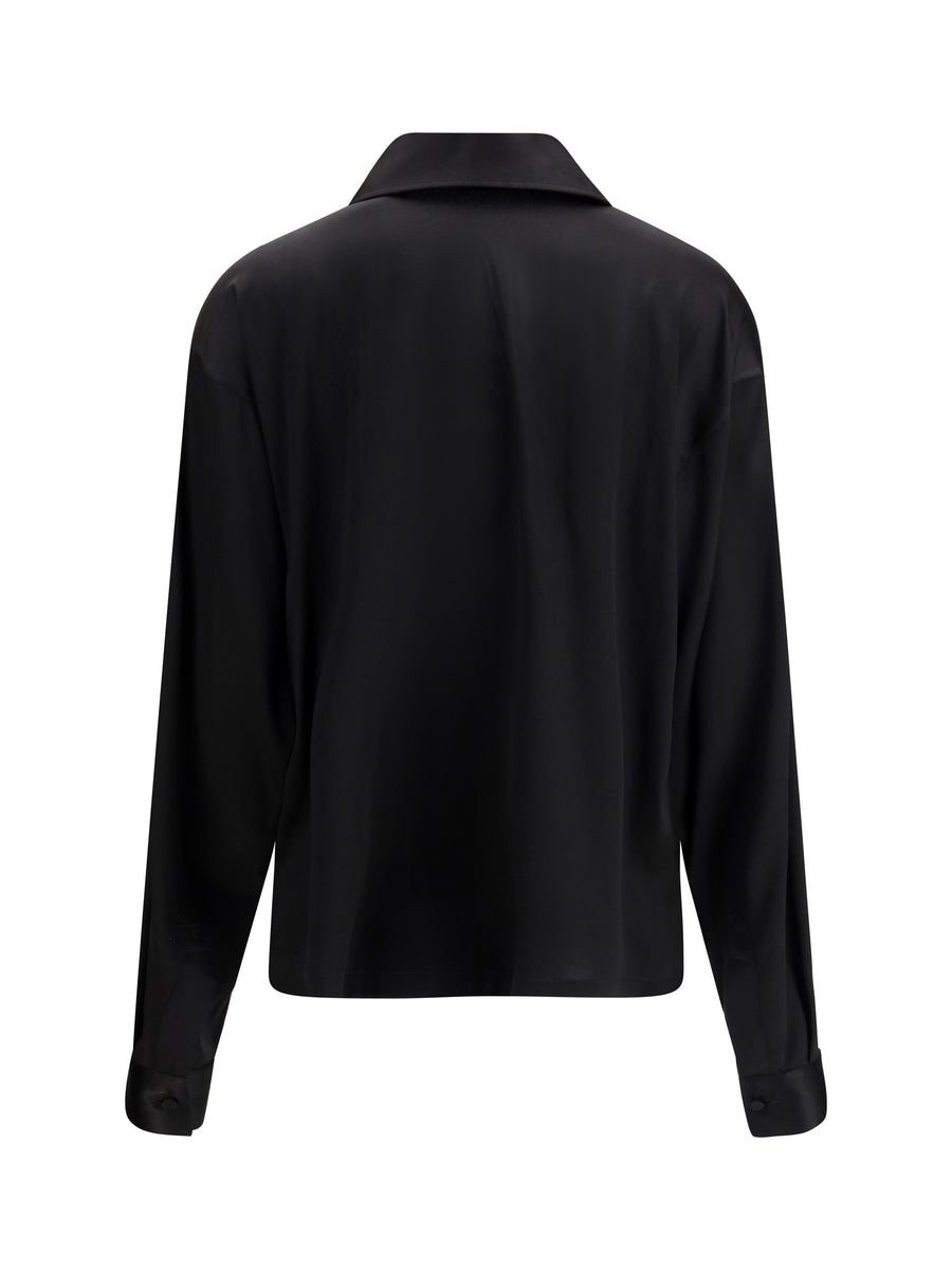Shirt Stretch Silk Black