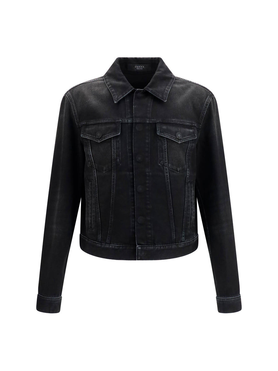Denim Jacket Black Cotton