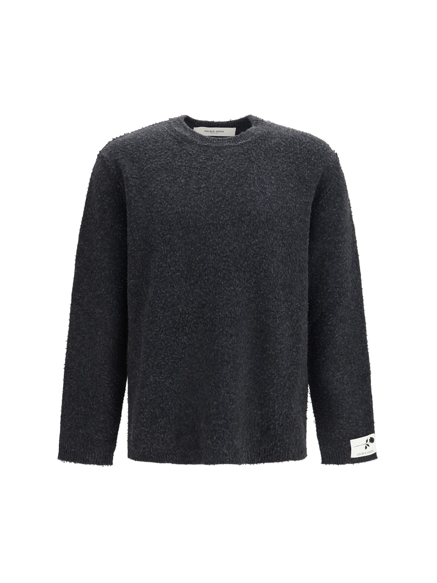 Sweater Crew Neck Wool Grey Merino