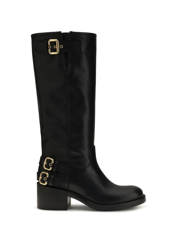 Chloé 100% Calf Leather Bos Taurus boots in black