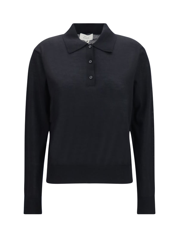 Polo Miles Cashmere Black (capra Hircus) Tops