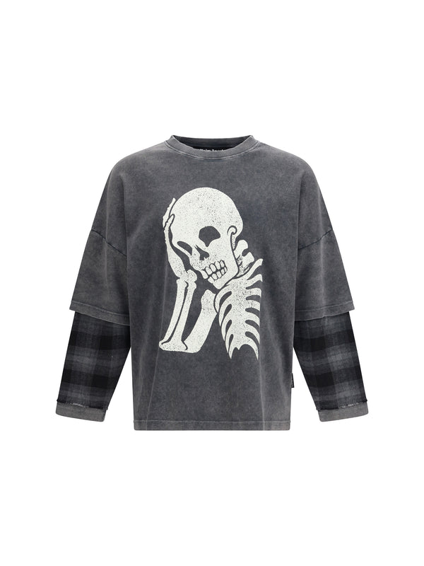 Palm Angels 95% Cotton; 5% Elastane t-shirt in gray