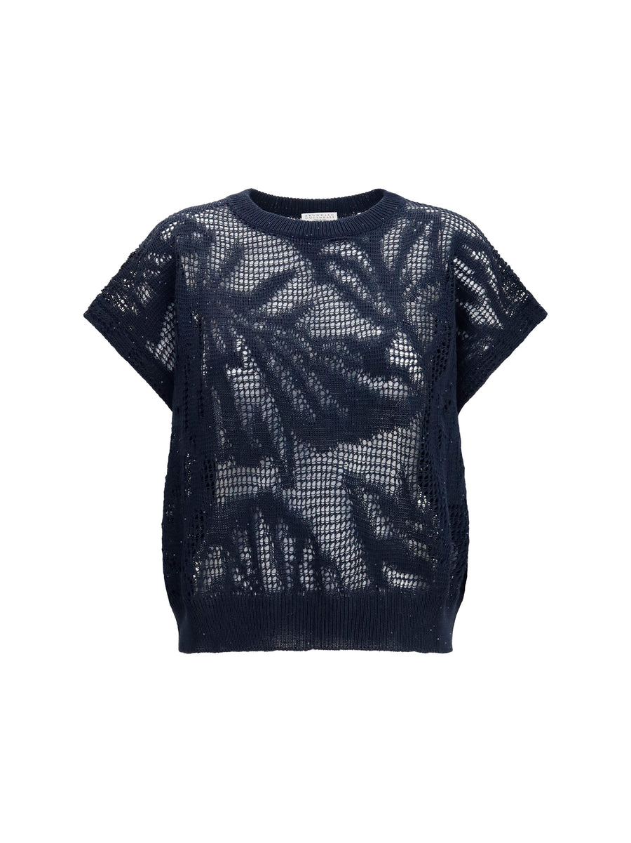 Dazzling Water Lillies T-Shirt Abisso Linen; Cotton T-shirts