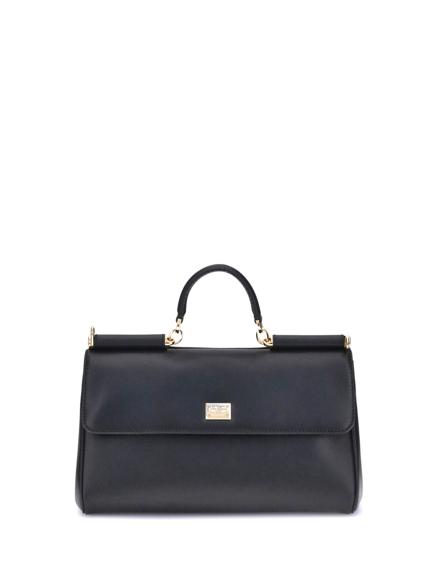 Dolce & Gabbana 100% calf leather (Bos Taurus) shoulder bag in black