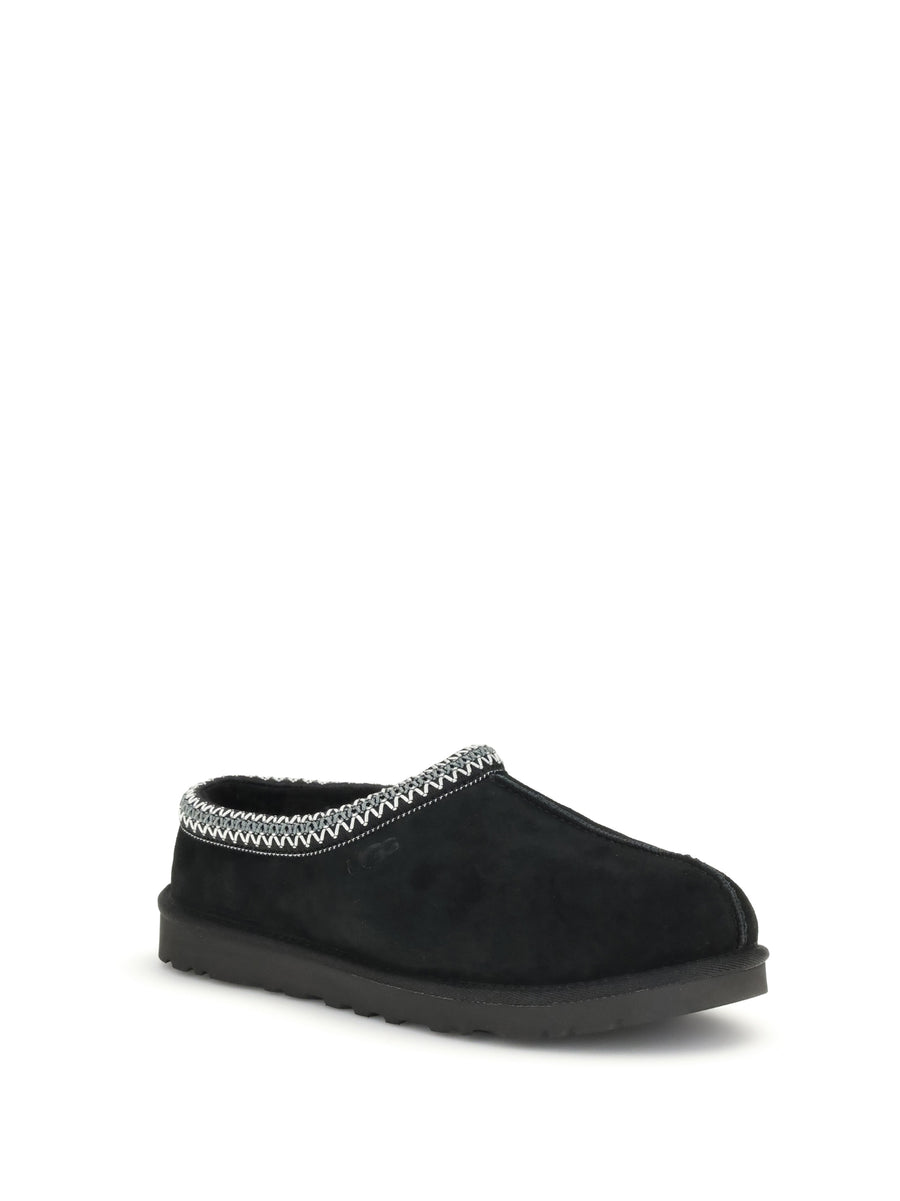 Mules Tasman Ii Black Suede Sheepskin Sandal