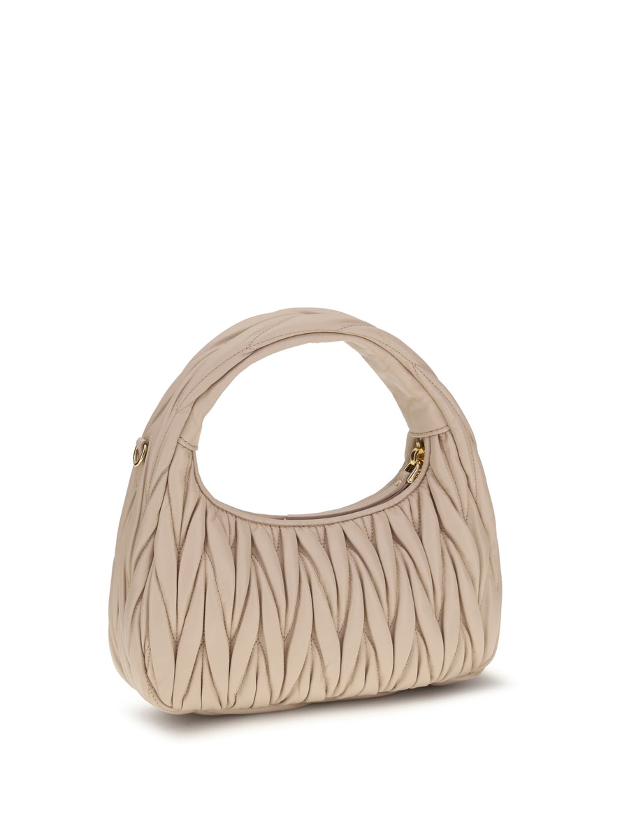 Hobo Handbag Wander Quilted Leather Cipria Calf Handbags