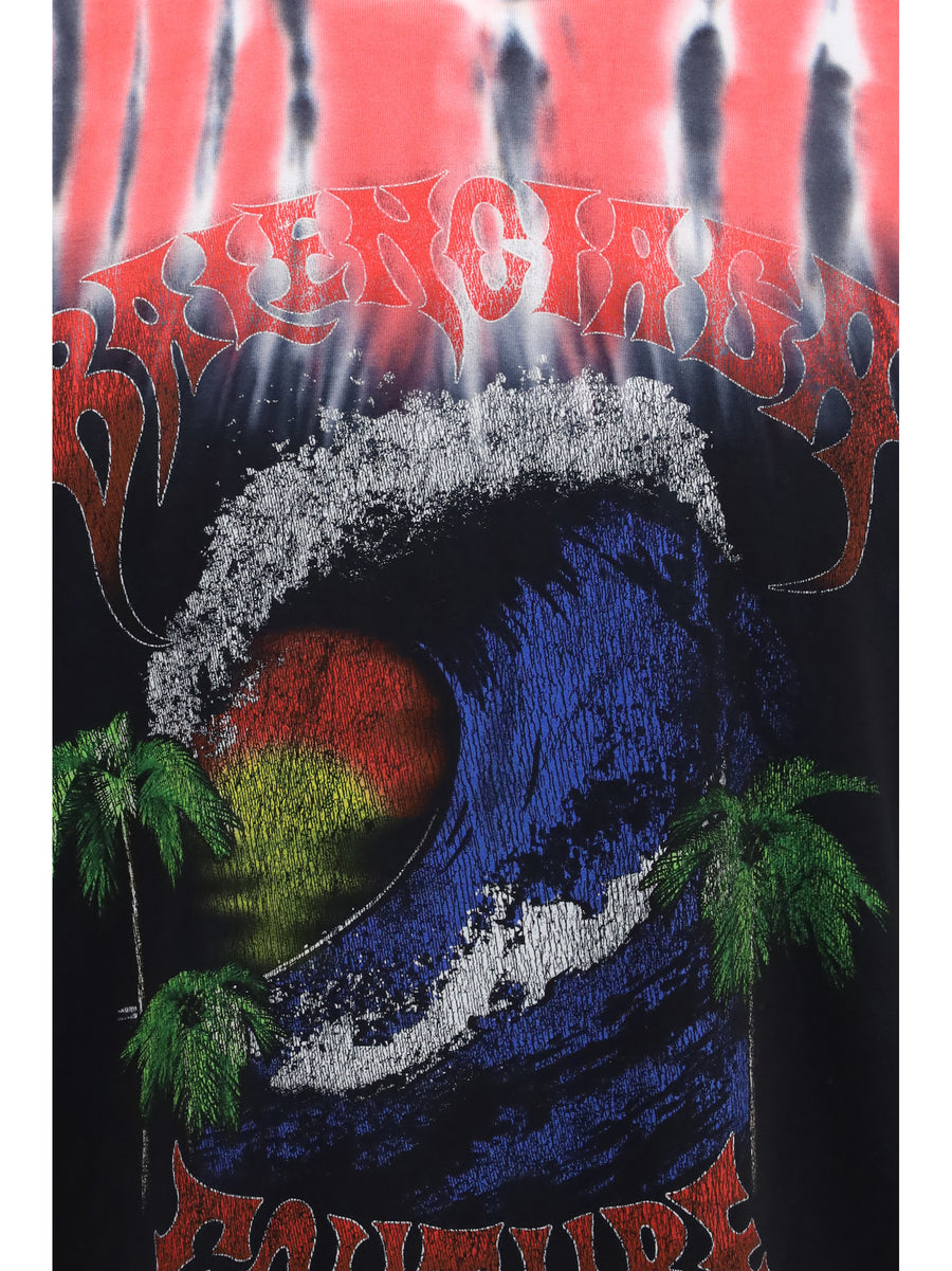 T-Shirt Extreme Tie Dye Black Cotton T-shirts