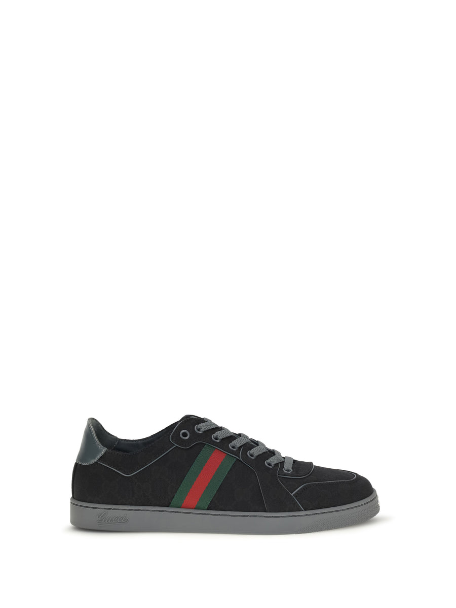 Sneakers Stretch Gg Fabric Black/mel.plat/vrv Upper: Trainers