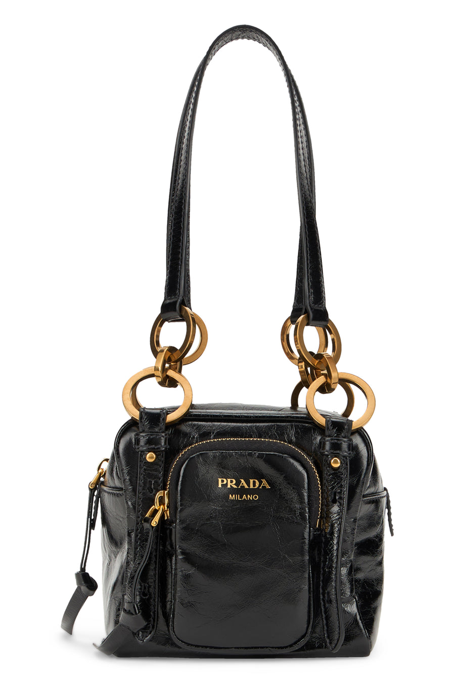 Leather Dangle Bag Black Calf Handbags