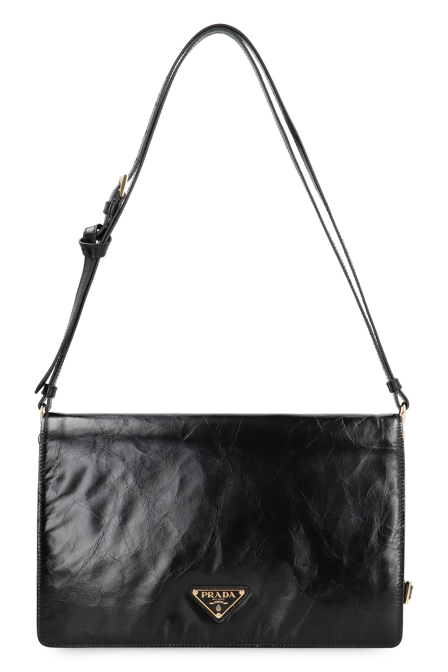 Shoulder Bag Calf Leather Black