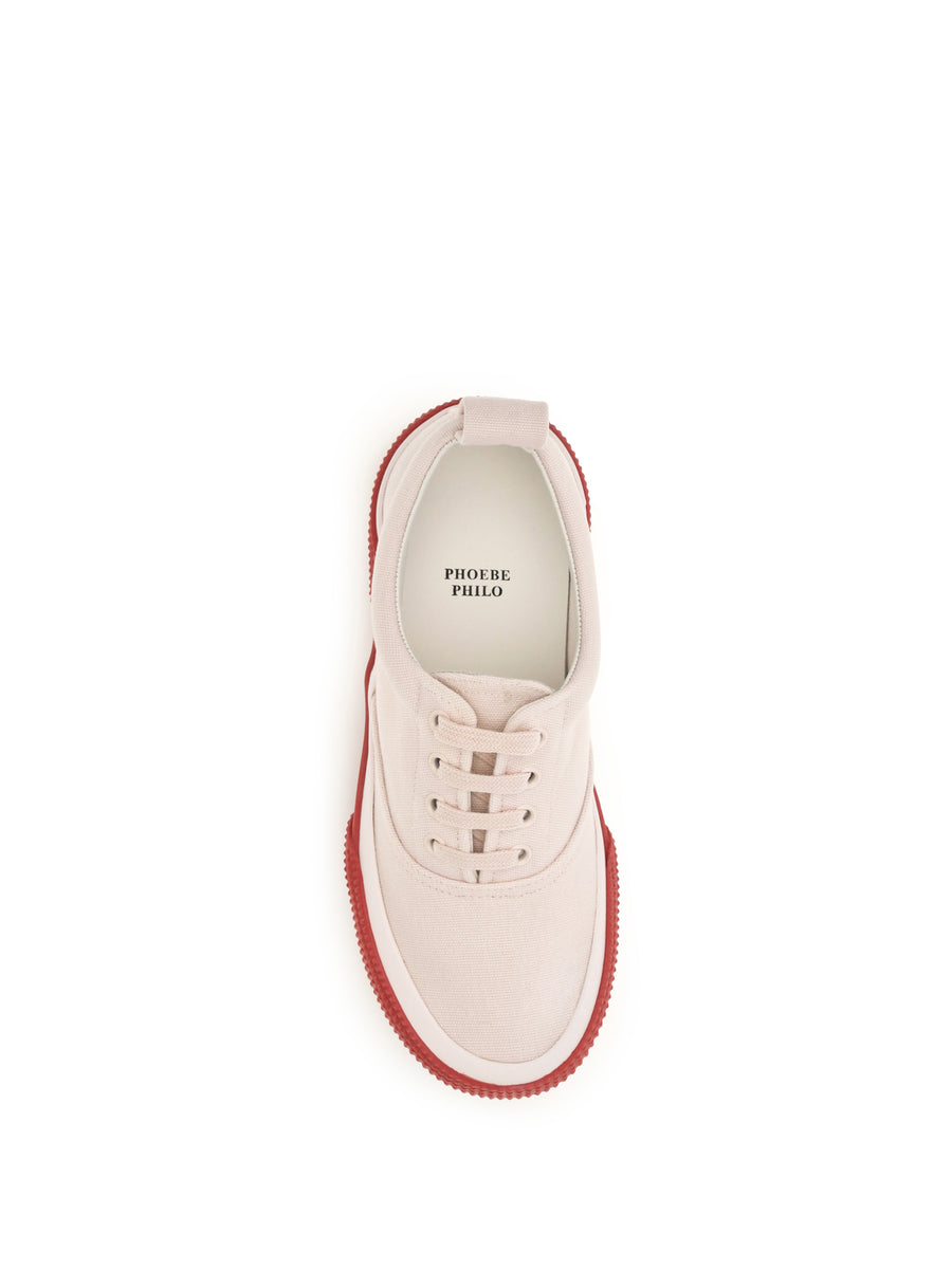 Sneakers Plimsole Pink-Red Pink/red Upper: Canvas Trainers
