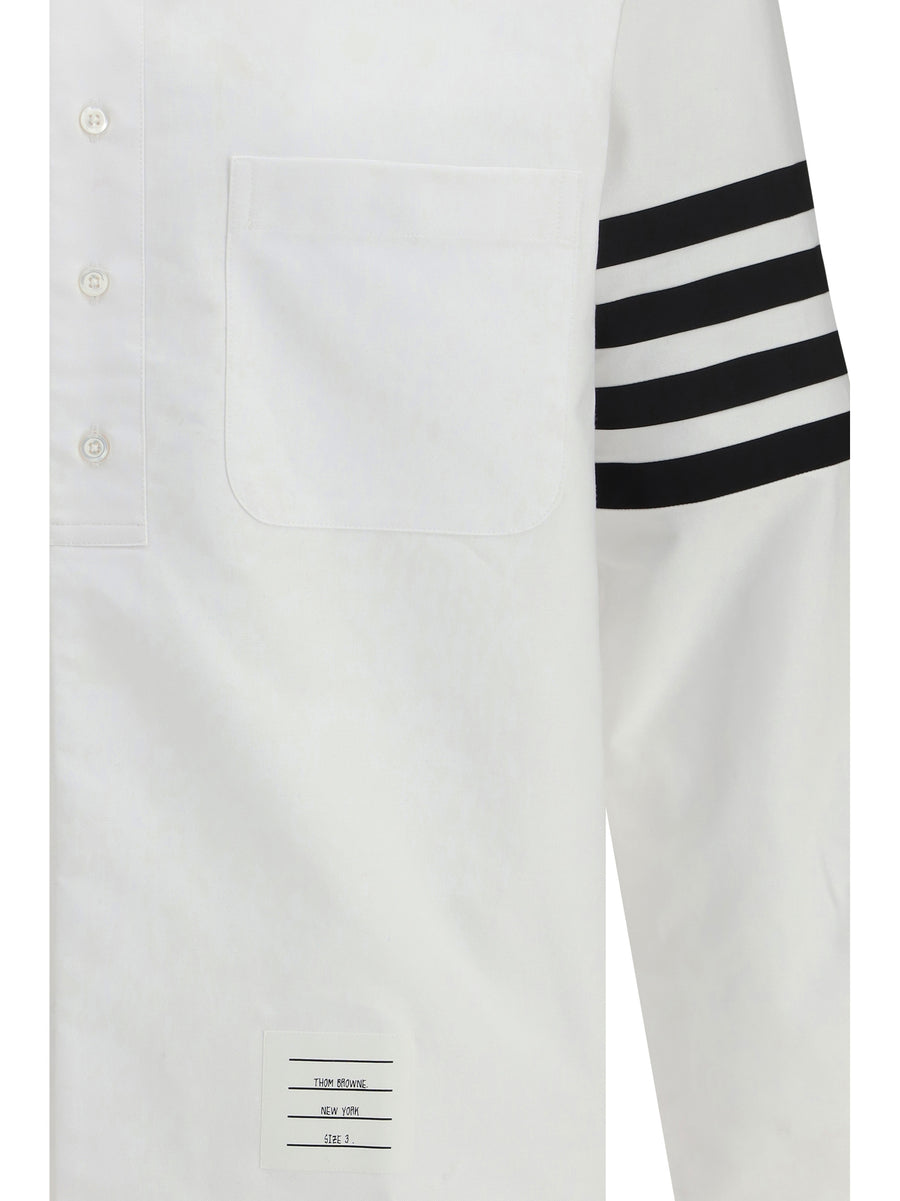 Cotton Shirt With Unique Details White