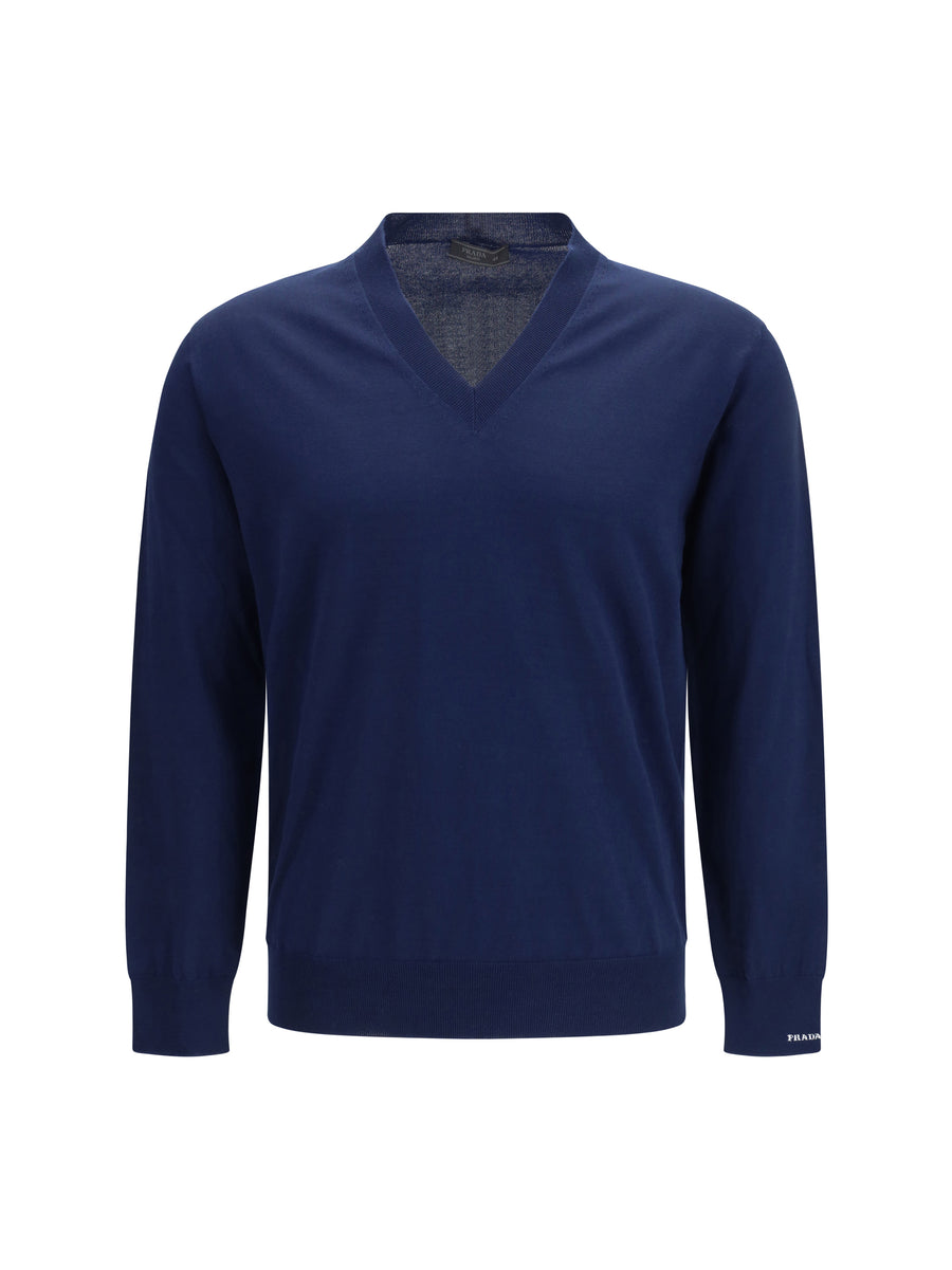 Prada 100% Cotton sweater in navy