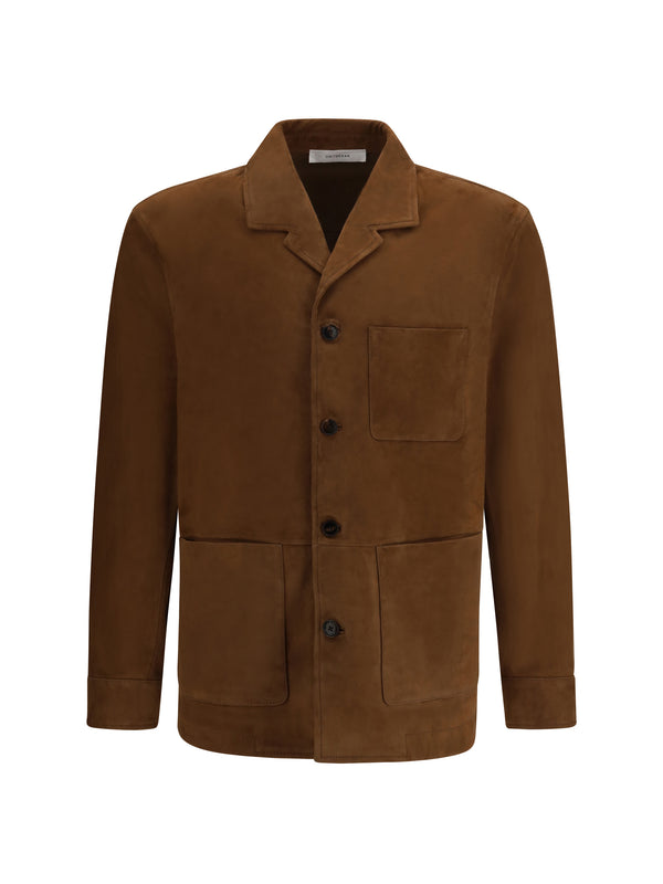 Umit Benan 100% Lamb Suede jacket in brown