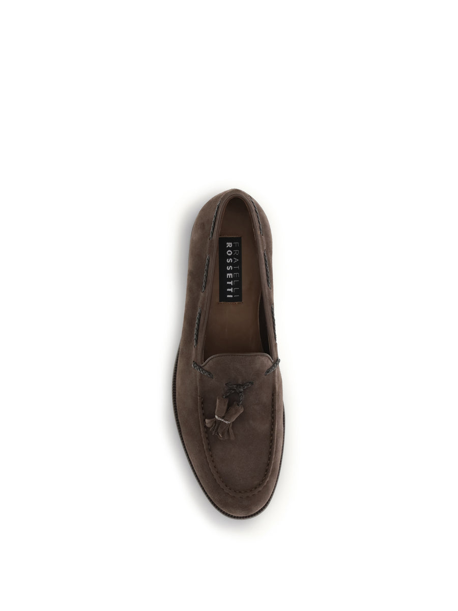 Suede Tassel Loafers Avignone T Brown Calf Leather