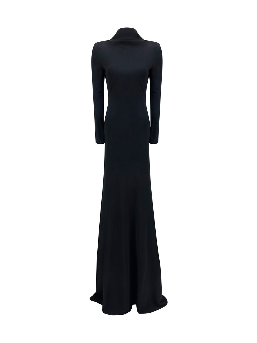 Evening Dress Black Viscose