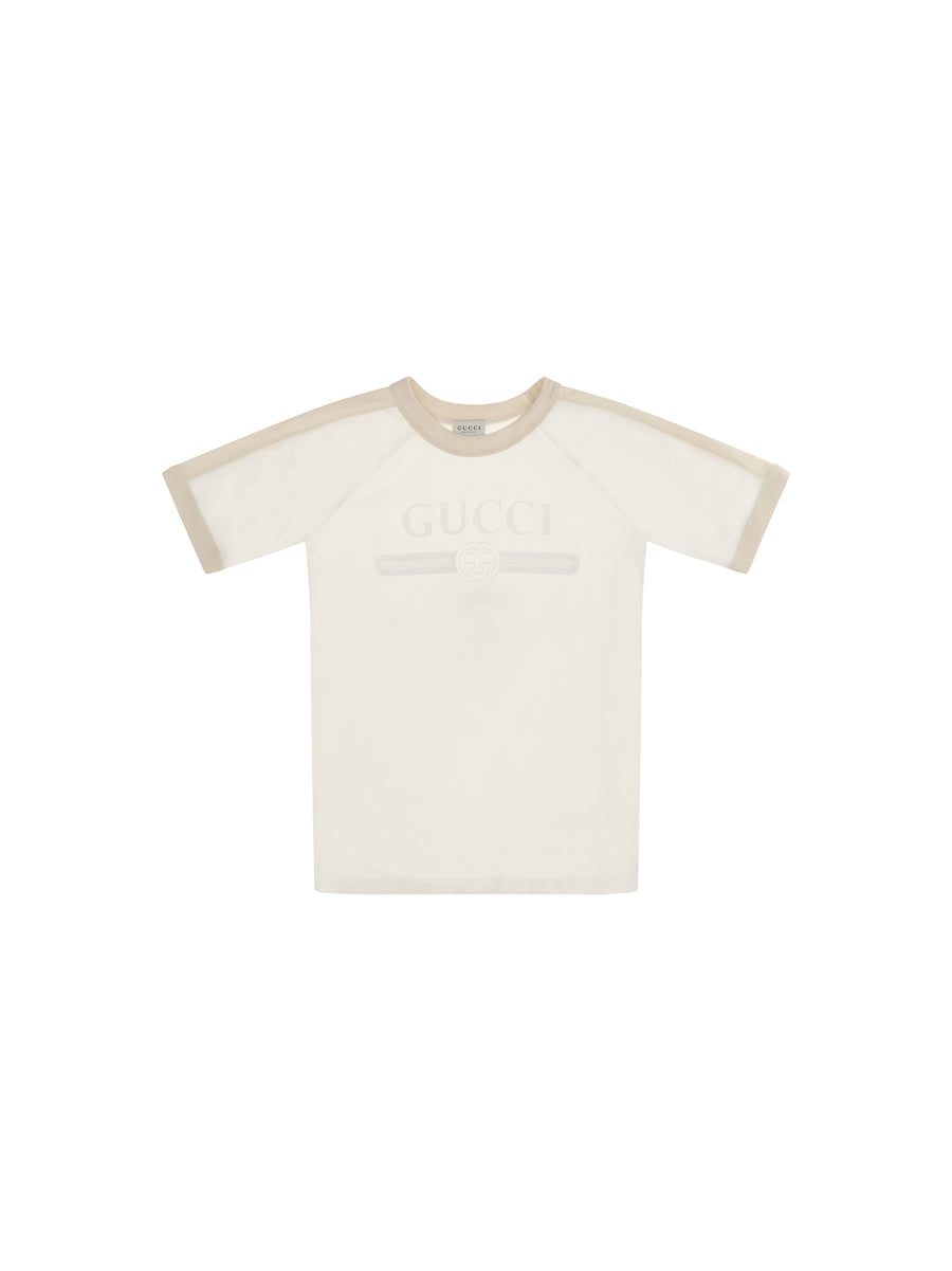 Logo T-Shirt For Boy Dusty White/mc Cotton T-shirts