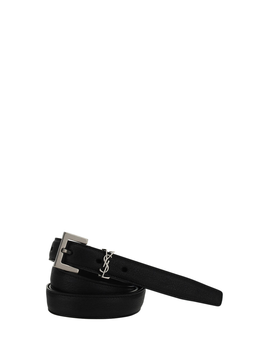 Leather Belt Black Lambskin