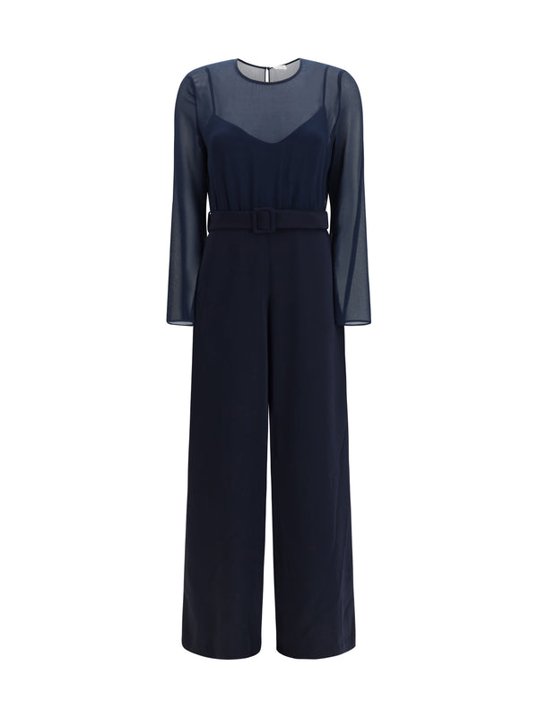P.A.R.O.S.H. 100% Polyester jumpsuit in navy