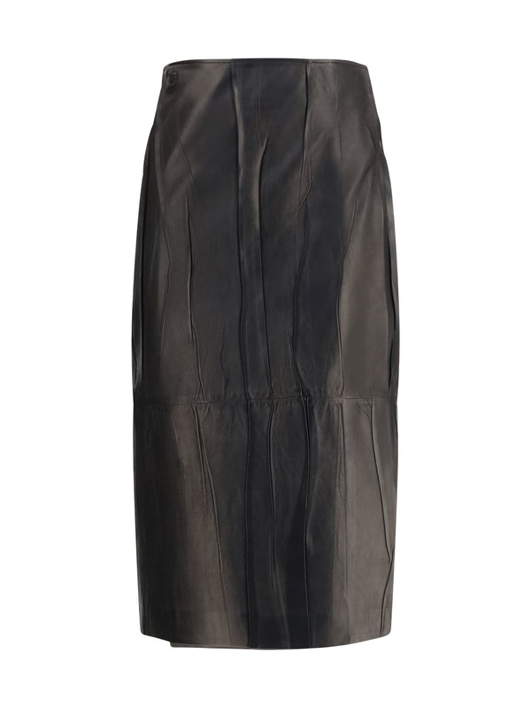 Ermanno Scervino 100% Lamb skirt in black