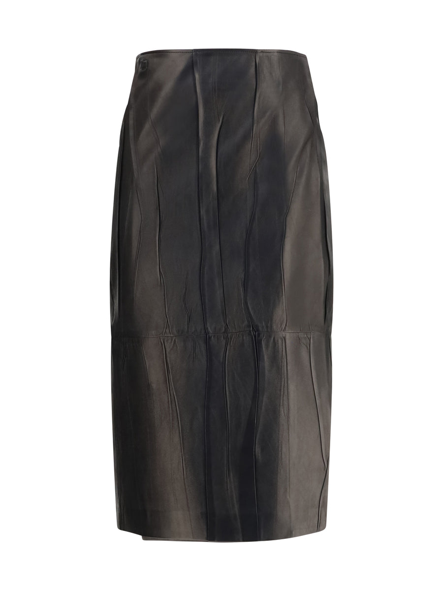 Ermanno Scervino 100% Lamb skirt in black