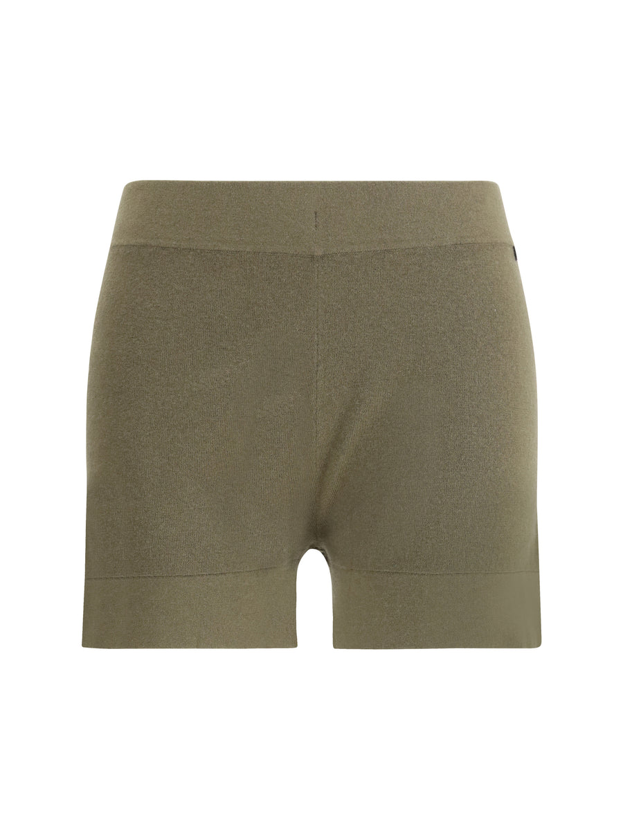 Rib-Knit Shorts N°450 Bummy Army Knitwear