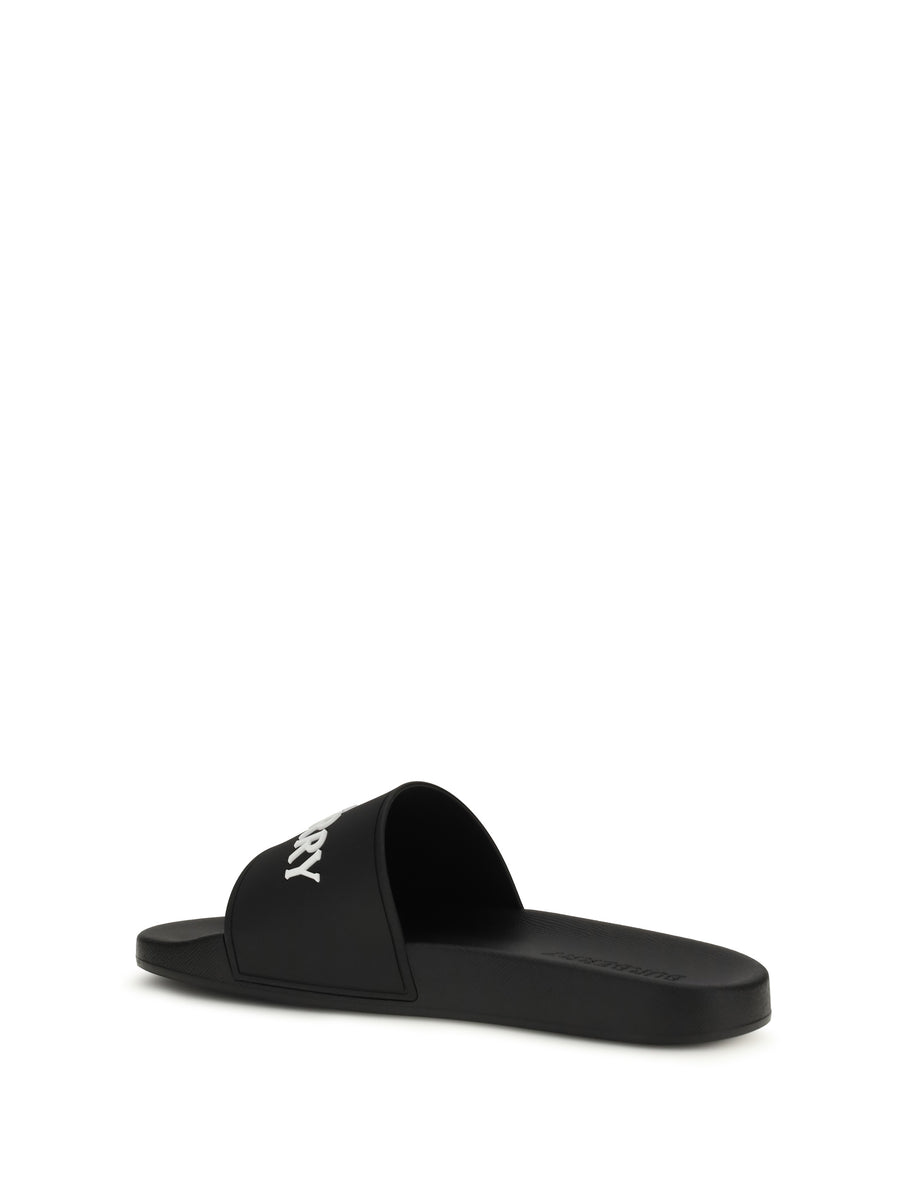 Slippers Black-White Black/white Rubber Sandal