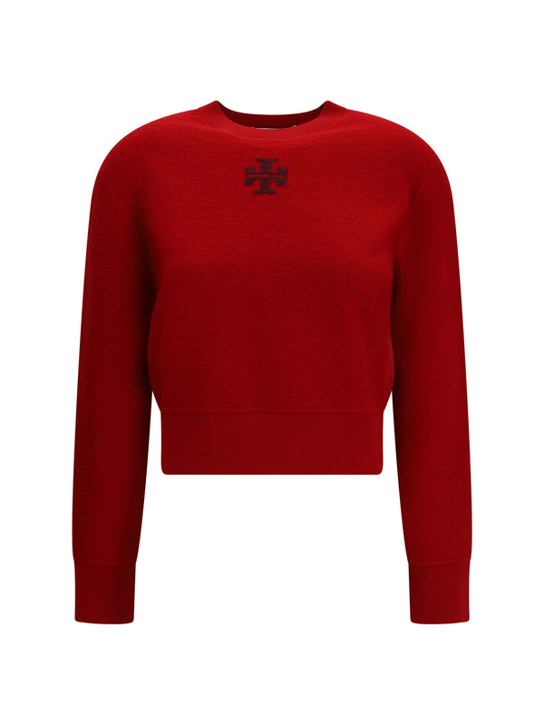 Tory Burch 87% Wool; 13% Polyester sweater in red