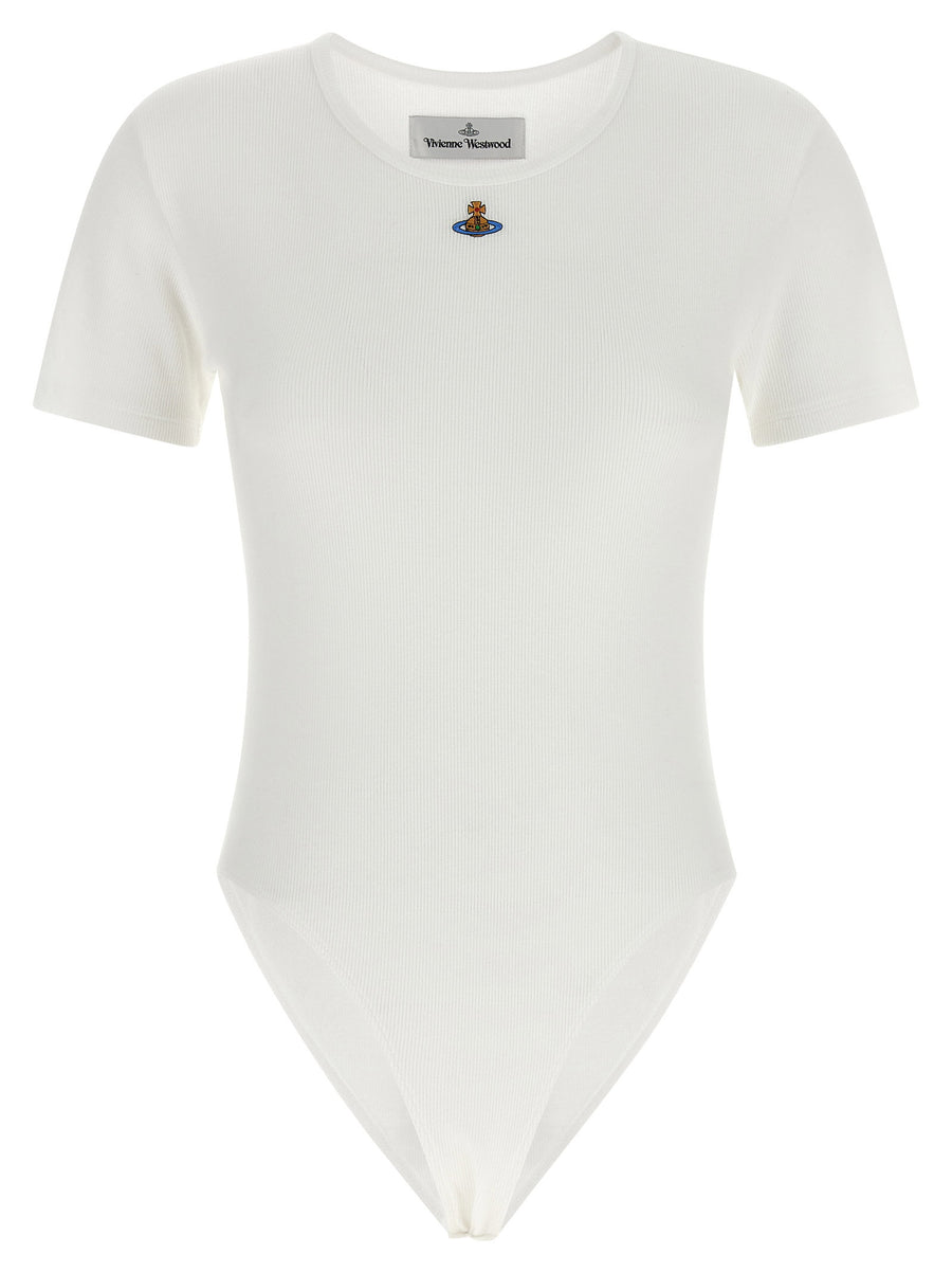 Vivienne Westwood Logo-Embroidered Bodysuit — White