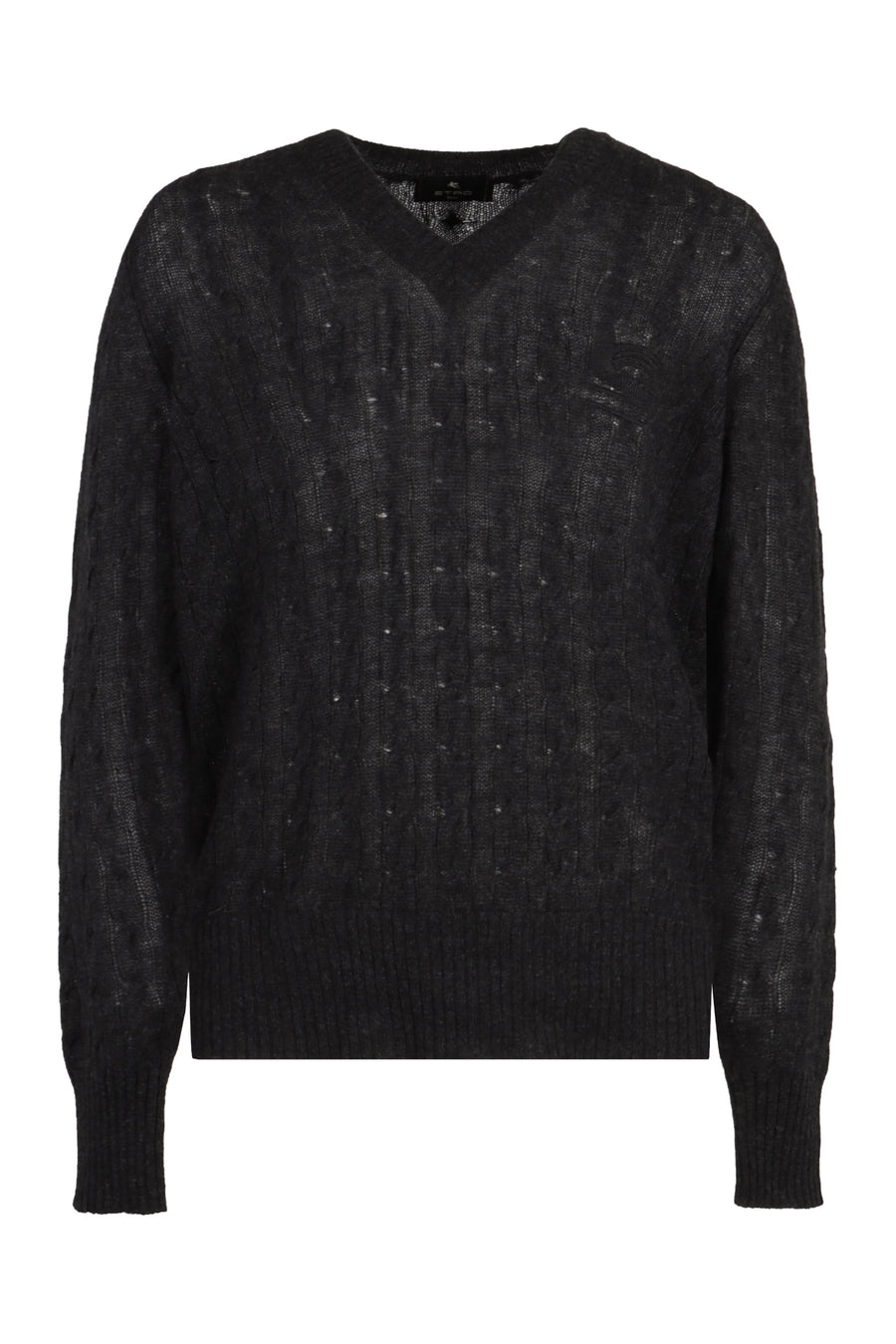 Cashmere Cable-Knit Sweater Black