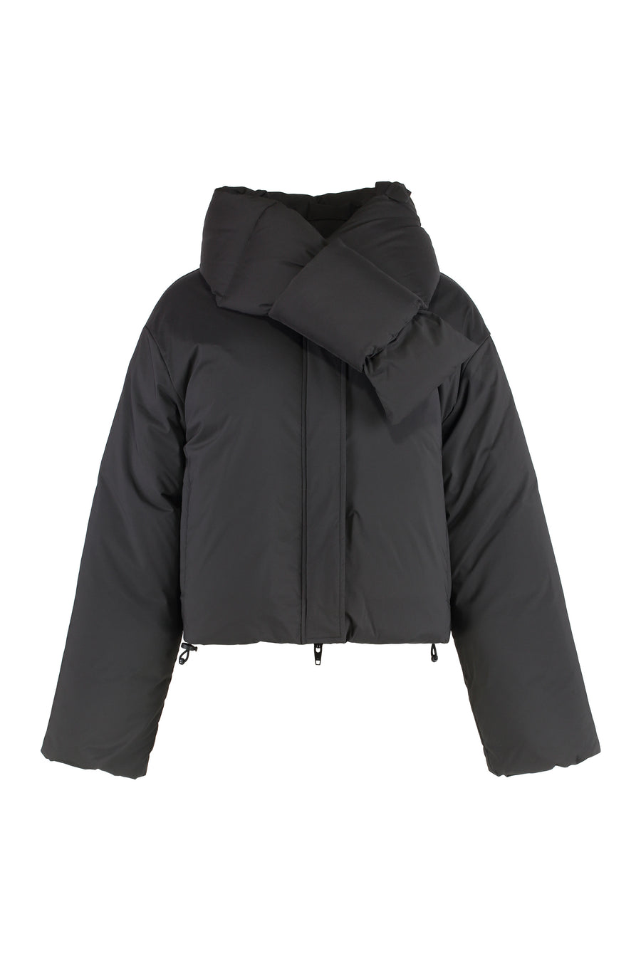 Down Jacket Tech Fabric Black Polyester Puffer