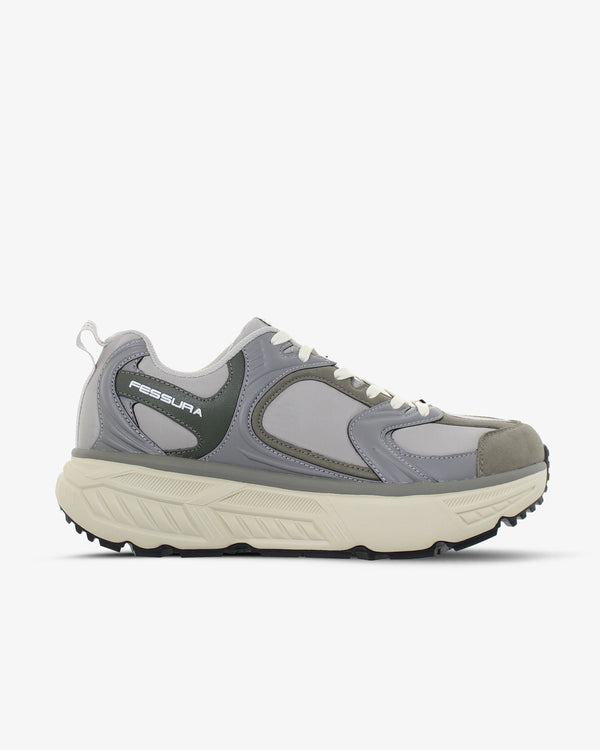 Fessura Italia Nylon and microfiber upper sneaker in gray