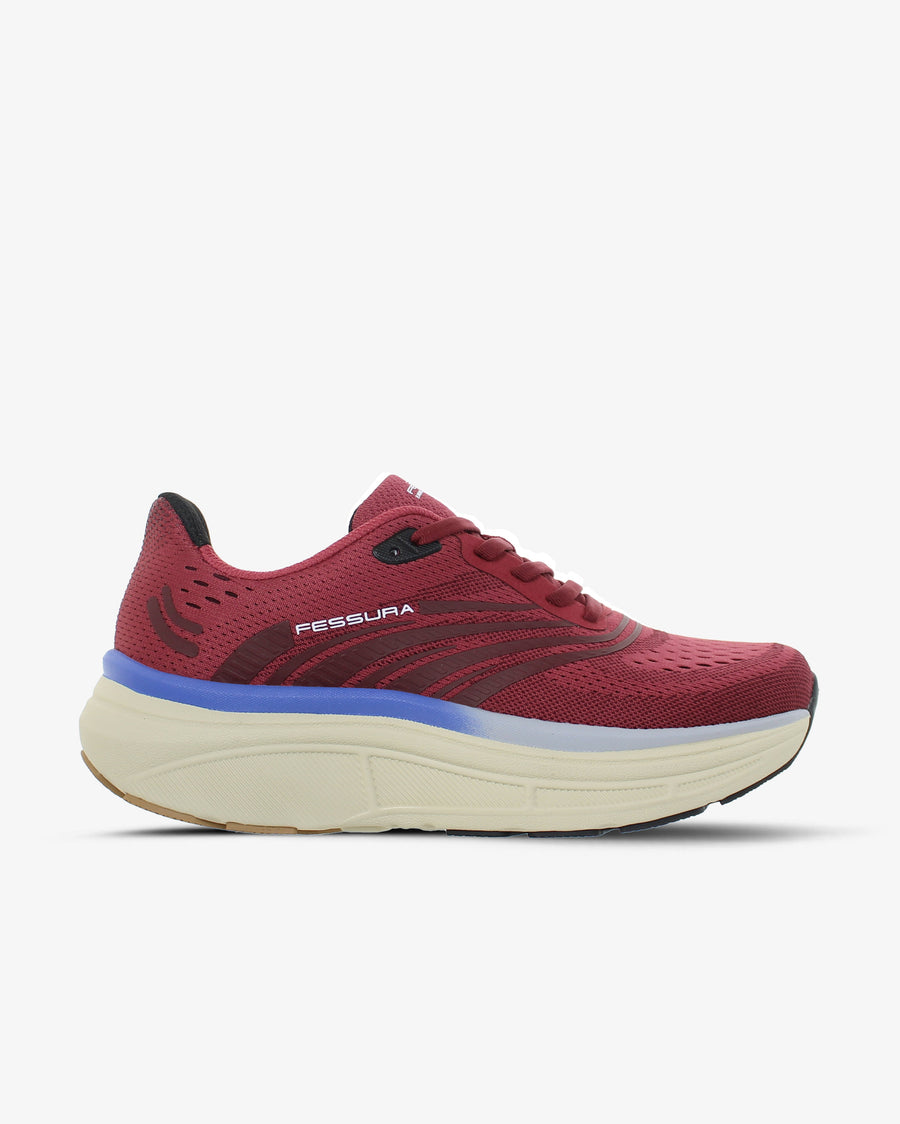 Fessura Italia Jacquard running sneaker in red