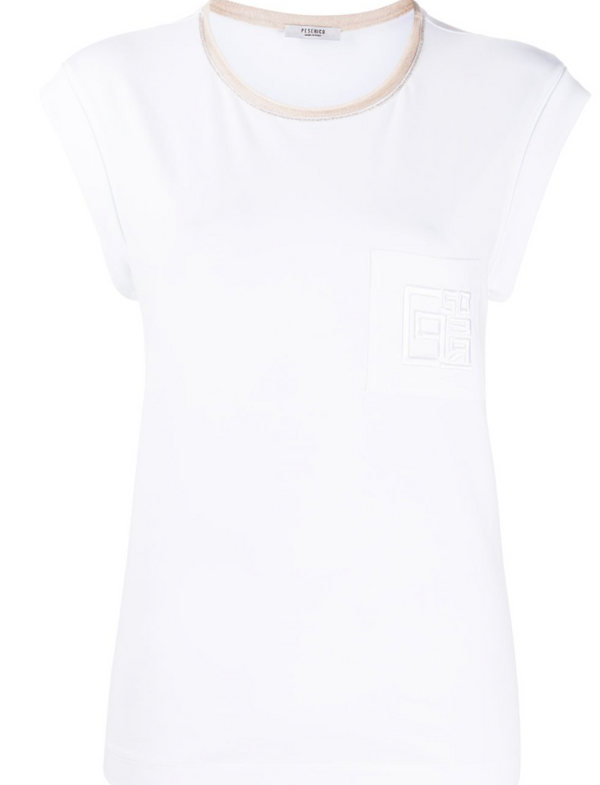 Peserico Cotton 91% t-shirt in white