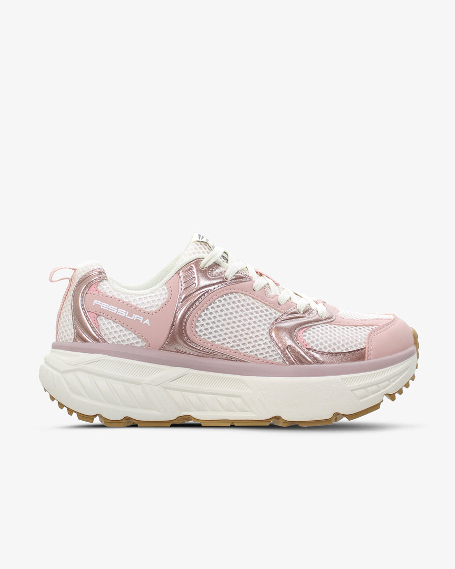 Fessura Italia Mesh and PU upper sneaker in pink