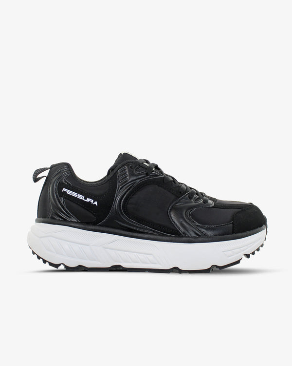 Fessura Italia Nylon and microfiber sneaker in black