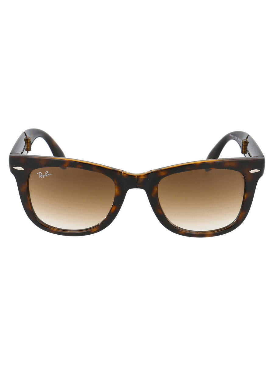 Sunglasses Folding Wayfarer Light Havana Injected
