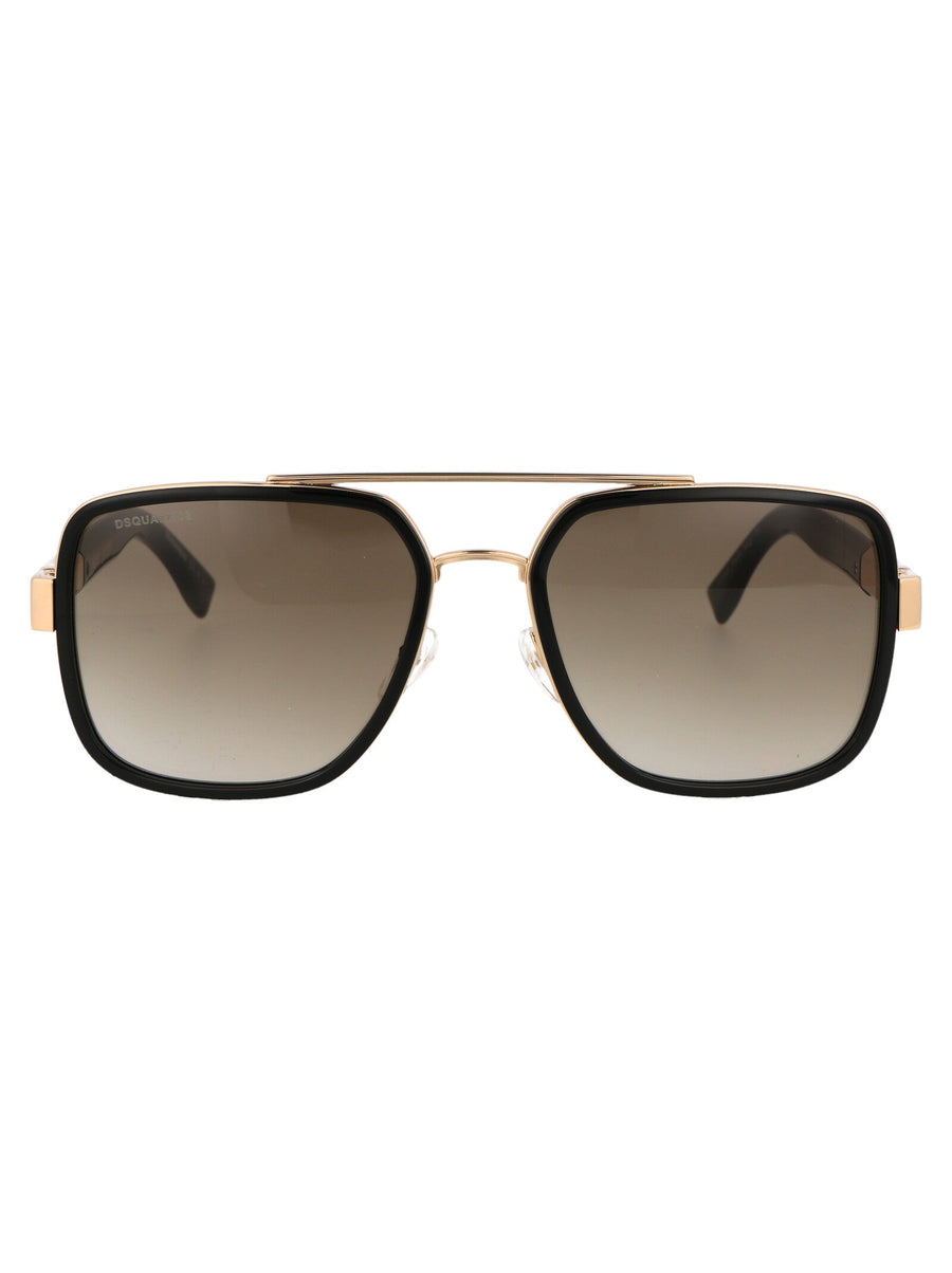 Sunglasses D20060-S Gold Black Acetate Gold/black
