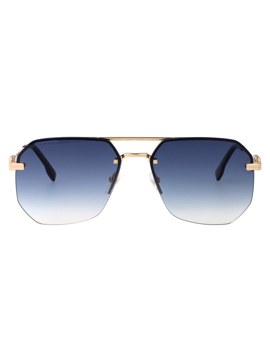 Sunglasses D20103-S Gold-Blue Gold/blue Metal