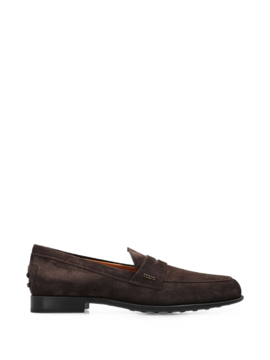 Tod'S Suede Moccasin Loafer — Brown