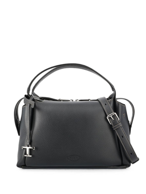 حقيبة Tod'S من جلد الحبيبات كتف — أسود